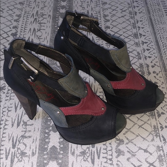 Miss Sixty Peeptoe Summer Block Heels - Picture 3 of 7